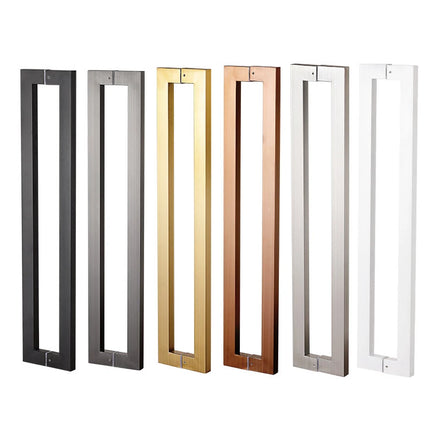 Luxury Glass Door Handle Square Tube Shower Door Pull Handle Manufacturers Stainless Steel Wooden Doors Durable OEM ODM Modern