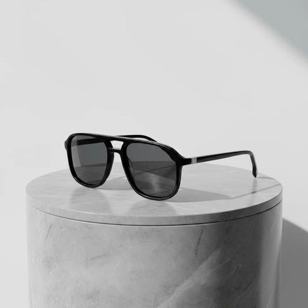 Customized logo High-end Oversized Sunglasses UV400 TAC Lens Polarizing Acetate Double Bridge Cover