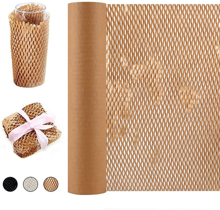 Oem Rolling Eco Friendly Packaging Black Honeycomb Craft Paper Wrap White Honeycomb Paper Packaging for Gift Wrapping Paper Roll