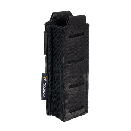 IDOGEAR Laser Cut Tactical Single Magazine Pouch Camo Molle Tactical Mag Pouch for 9mm Mags