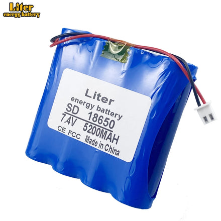 7.4V 18650 Lithium Battery Pack 2S2P 5.2ah Fishing LED Light Speaker 8.4V Emergency DIY Batteries With PCB