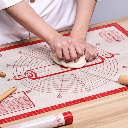Kitchen Nonstick Silicone Pastry Mat Precise Measurement Guide Dough Rolling Mat 400x600 Non-Slip Oven Mat