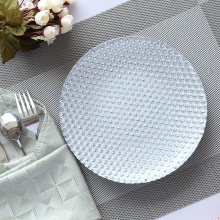 Wholesale Vintage Wedding Decoration Round Charger White Glass Plate