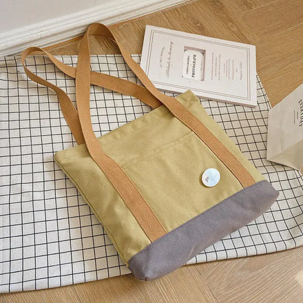 Plain Canvas Messenger Bag Tote Bags With Pockets Inside Canvas Reusable Grocery Tote Bags