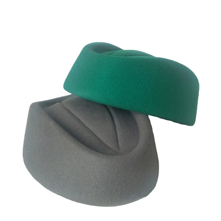 Ready to Ship 100% Australia Wool Felt Ladies Airline air Hostess Hat Stewardess Hat Pillbox Hats