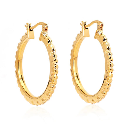 Basic Gold Color Hoop Earrings Women Fashion Gifts-Piercing Earings Boucle Oreille Femme Necklaces Included