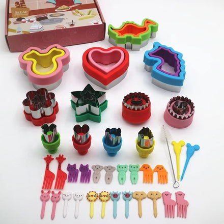 Stainless Steel Sandwich Cutter Set with Cookie Cutters Unicorn & Heart Shapes Eco-Friendly Kids' Lunch Tool for Back to School