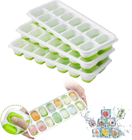 2024 NEW Arrivals 14 Cavities Crystal Clear Ice Cubes Maker PP Ice Ball Mold Black Custom OEM Tools