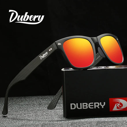 DUBERY 2026 Fashion Glasses Sunglasses Men UV400 Polarized D755 High End Frame Carbon Fiber New Arrival Luxury TAC Unisex