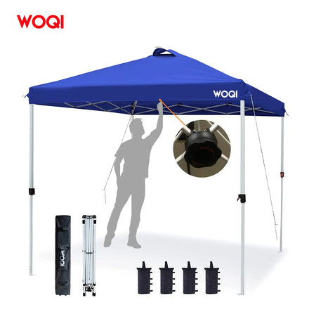 WOQI Wholesale Portable Folding Stable and Sturdy Canopy Tent with Adjustable Leg Heights Wheeled Carry Bag