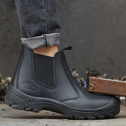2026 Fire Resistant Rescue Firefighter Safety Shoes Flame Retardant Anti-Static Rubber Outsole for Construction Factory Use