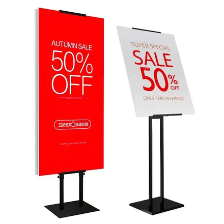 Customized KT Board Display Rack Floor Standing Double-Side Poster Billboard Rack Adjustable Type with Custom Brand