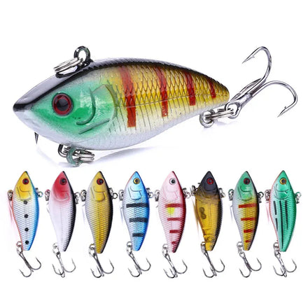 Factory Hot Sale Abs Plastic 5cm/6g Hard Spinner Baits Fishing Bass Vib Lure