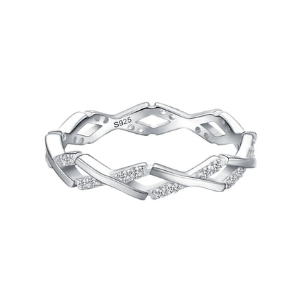 Ada Jewelry Gioielli Argento 925 New Classic Micro Pave Cubic Zirconia Finger Rings for Women