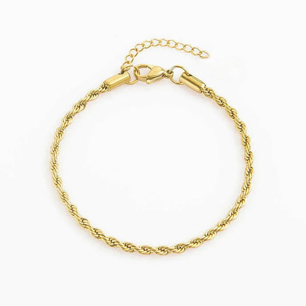Inspire Jewelry 2.5mm 3mm 4mm 5mm Rope Chain Bracelet Hot Selling Chunky Twisted Bangle Bracelet Stainless Steel Jewelry