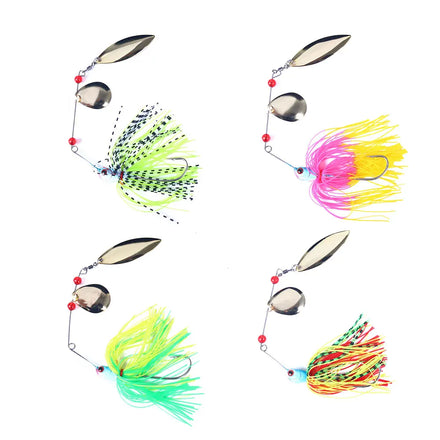 18g 2 Blades Spoon Jig Fishing Lure Lead Fish Spinner Bait Buzz Bait