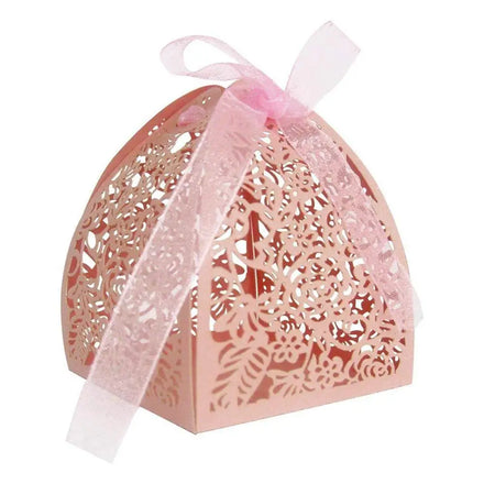 Eid Mubarak Favor Box Hollow Candy Box Pearlescent Paper Wedding Party Favors Boxes Muslim Eid Mubarak Ramadan Party Decoration