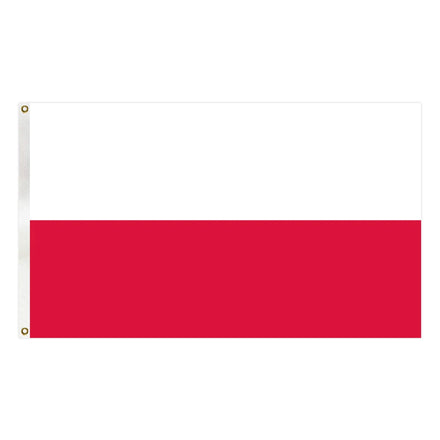 3X5FT Factory Made Poland National Flag Polyester Material Digital Printed Folding Design