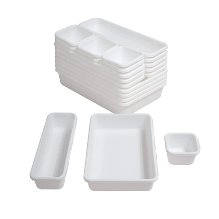 Plastic PP Eco-Friendly Modern Single Tier Tableware Storage Tray for Living Room & Bathroom