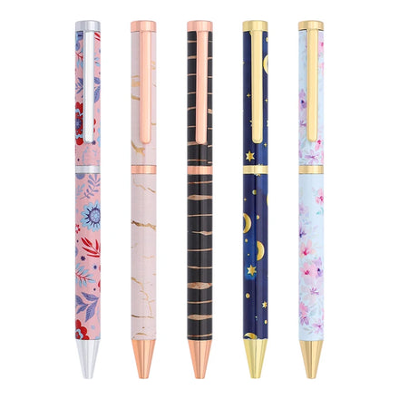 Customized Personalized Design of Heat Transfer Pen Logo Striped Star Marble Pattern Flower Senior Gift Ballpoint Pen Sports 28g