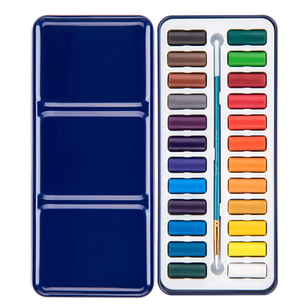 Xinbowen Factory Watercolor Paint Cake 12/18/24 Colors Solid Water Color Paint Set With Free Brush