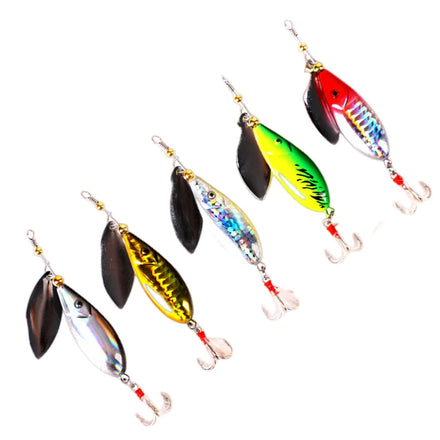 High Quality 12g Hard Metal Fishing Bait Long Throw Spinner Sequins Spoon Jigging Lure for Pike Species