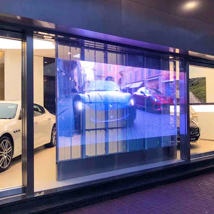 Indoor Outdoor Capacitive Glass Transparent Full Color HD Advertising Thin Glass LED Wall PanelTransparent Panels LED Display