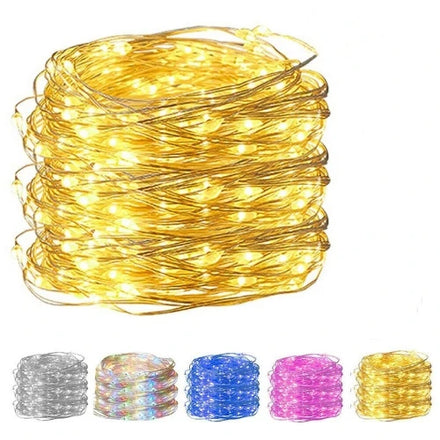 5/10/20M USB LED String Lights Copper Silver Wire Garland Light Waterproof Fairy Lights for Christmas Wedding Party Decoration