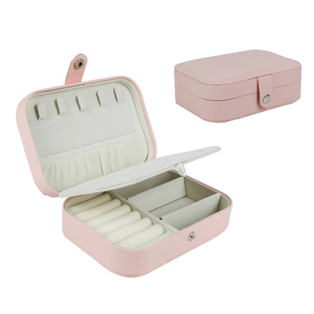 Fashion Leather Ring Pendant Necklace Bracelet Jewelry Packaging Storage Cases
