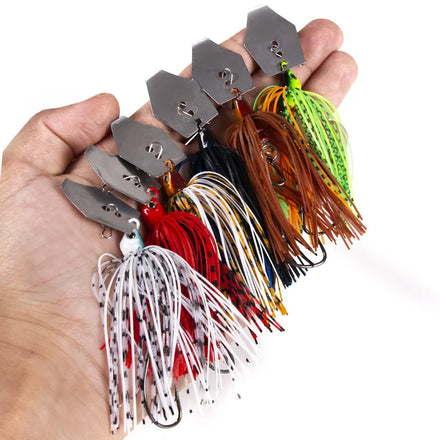 10cm/11g Hot Sale 2023 New Bladed Jig Fishing Lures Rubber Jig Skirt Lure Buzz Bait for Wholesale