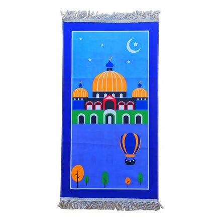 Wholesale Super Soft Cartoon Floral Patterned Prayer Rug Cushioned Kids Muslim Praying Mat for Home Use for Children