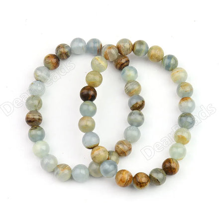 Wholesale Real Natural Argentina Lemurian Aquatine Blue Calcite Bracelet Gemstone Bracelets