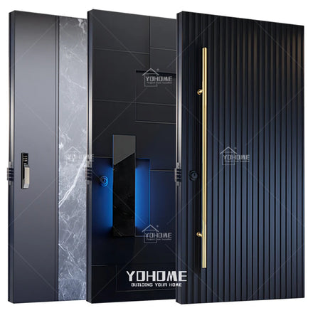 European Luxury Exterior Door and Electronic Locks for Homes Front Door With Frame Home Furniture Doors