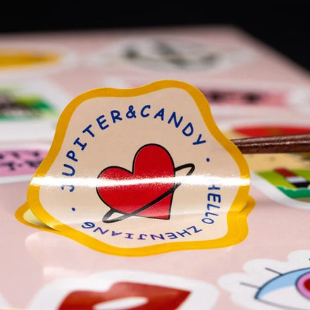 Self-adhesive Customized High Quality Astronaut Logo Label Machine Printed PVC Suitcase Stickers with Cartoon Pattern