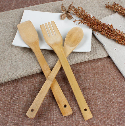 Customized 3-Piece Engraved Non-Stick Bamboo Kitchenware Sets for Home Use Wholesale Available