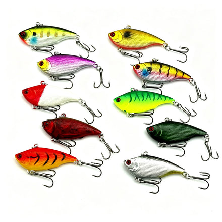 Newup Wholesale 6cm/10g New Design Colorful Paint All Swimming Depth Vibration Baits Fishing Plastic VIB Lures