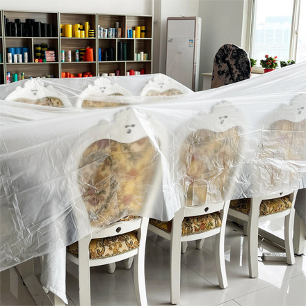 Transparent Plastic Drop Sheet Clear Plastic Drop Cloth Heavy Duty Dust Sheet