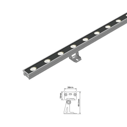 IP68 Individual Addressable RGBW RGB LED Linear Light Bar Facade Building Wall Washer with DMX512
