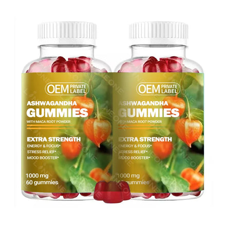 Halal Sugar Free Gummies Ashwagandha Fudge Immune Health Endurance Strength Stress 100% Vegan Ashwagandha Gummies