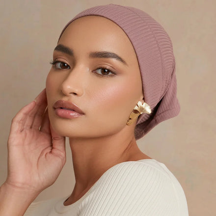 Fashion Ribbed Muslim Underscarf Hijab Caps Woman Beanie Solid Color Inner Hijab Caps Premium Ribbed Jersey Hijab Cap Headscarf
