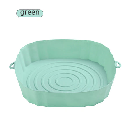 2026 Hot Wholesale Reuseful Foldable Square Silicone Liner Basket for Air Fryer