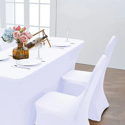 Lowest Price White Banquet Wedding Decoration Chair Covers Universal Spandex Stretch Chair Cover