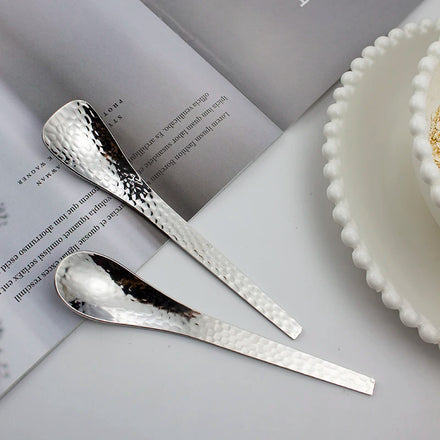 New Trend Product Hammered Stainless Steel Luxury Coffee Ice Cream Mini Spoon