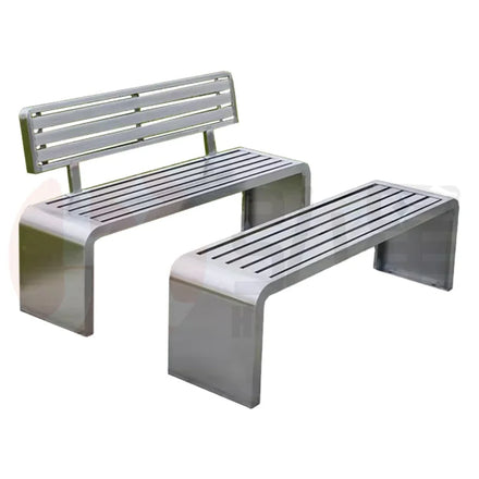 Stainless Steel Outdoor Bench/Chair Modern Simple Design for Park & Scenic Areas Custom Thickened Corrosion-Resistant