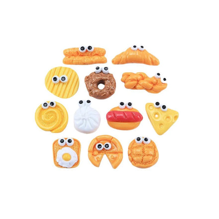 New Arrival Hot Sale Cute Eye Bread Diy Accessories Resin Simulation Food for Decoration