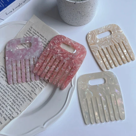 HZ Top Quality Custom Logo Acetate Home Hair Comb Large Wide Tooth Comb