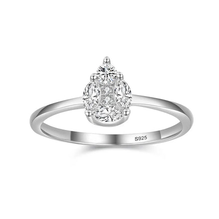 Ada Jewelry Women's Fashionable Rhodium Plated Anillos De Plata 925 Sterling Silver Fancy Ring