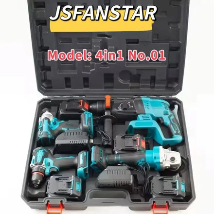 New 4in1 Cordless 21 Volts High Torque Impact Wrench Gun 1/2 Inch Combo for Car Wheel