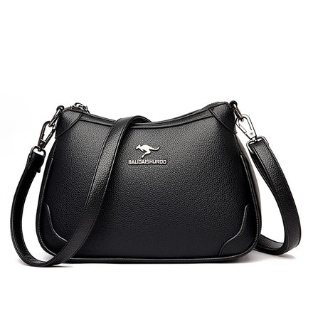 Wholesale Fashion Soft Leather Tote Bags Vintage Casual Ladies Handbag Shoulder Diagonal PU Leather Women's Bag
