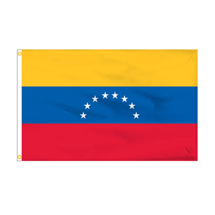 Aozhan Wholesale Hand 100% Polyester 3x5ft Stock Printed VE Venezuelan Venezuela Flag